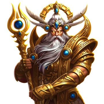 Zeus Fantasy Character Game Art Slot Casino