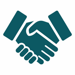 Handshake Silhouette Vector Icon
