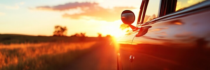 road trip concept on the open road highway