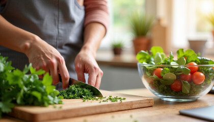 Fresh Vegetable Salad with Herbs for a Healthy Post-Holiday Detox