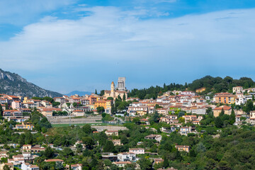 Obraz premium View on Nice, in Alpes-Maritimes in Provence-Alpes-Cote d'Azur, French Riviera, France