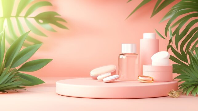 Warm Healthcare Scene with Natural Elements