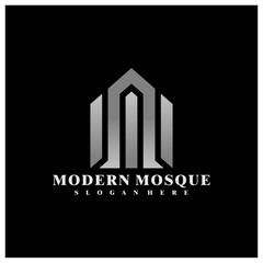 Fototapeta premium Mosque logo vector illustration. Modern Mosque logo design concept template