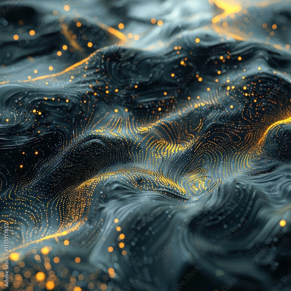 Poster dynamic digital abstract background of virtual space modern aesthetics artistic visualization futuri
