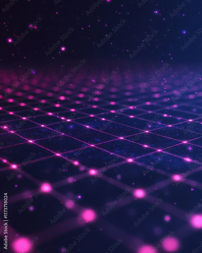 Poster vibrant abstract grids in digital space futuristic background graphic design colorful environment ae