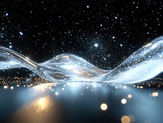 Dynamic starlight wave showcase digital realm abstract background cosmic environment artistic viewpoint visual concept