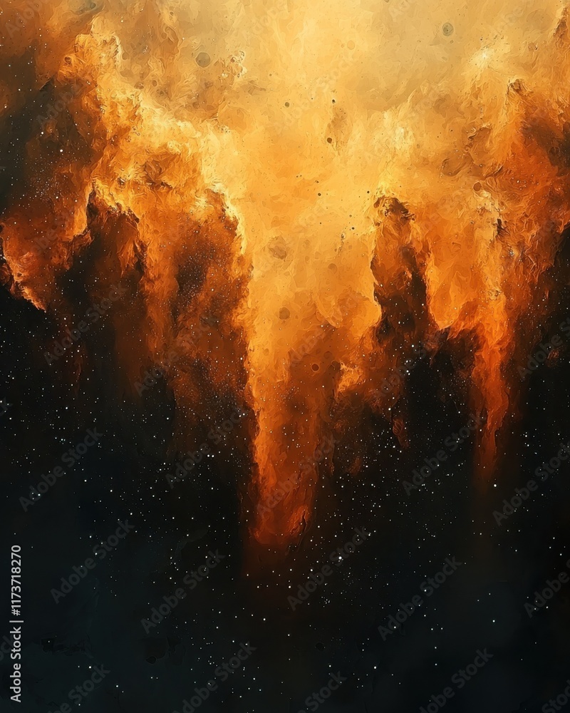 Poster dynamic digital abstract background of space dust cosmic event artistic content vibrant environment 