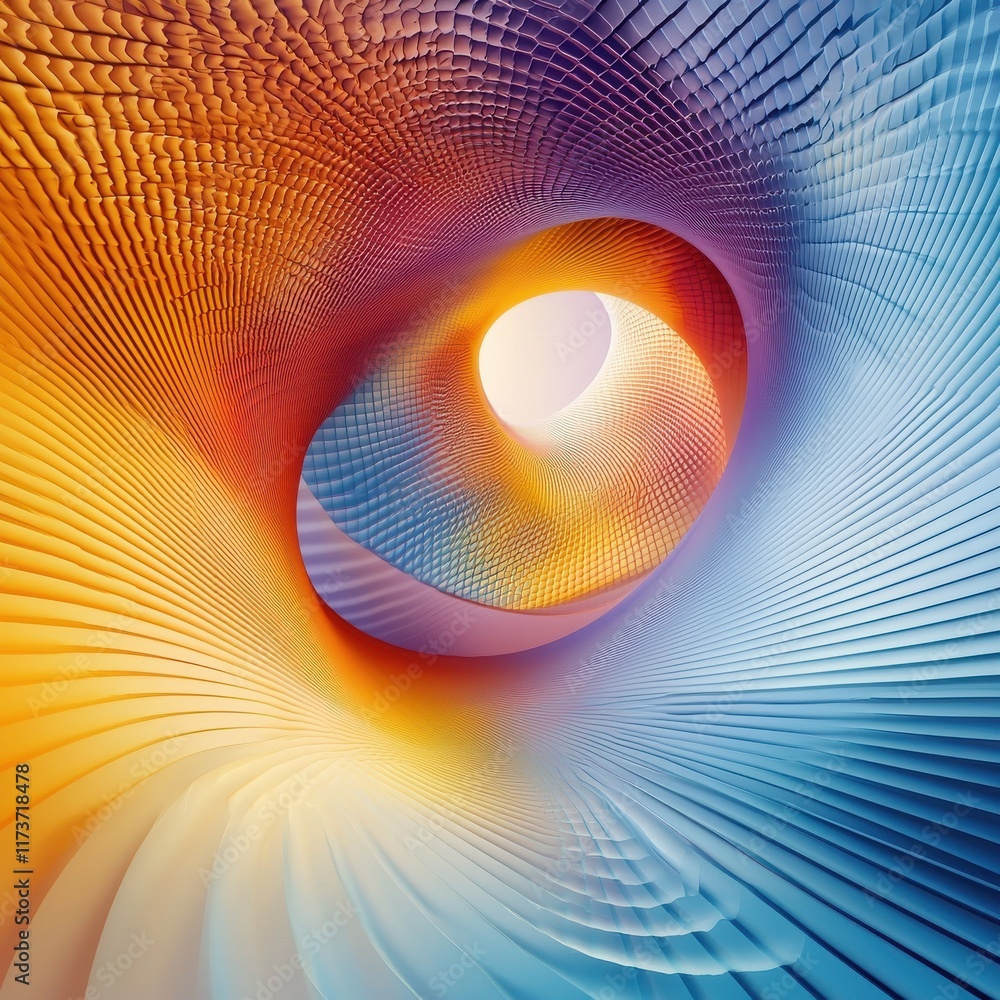 Poster dynamic virtual reality abstract background digital art modern environment futuristic perspective cr