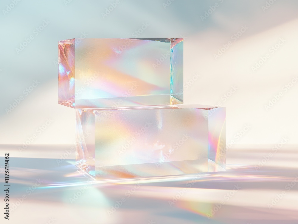 Poster surreal light refraction action abstract studio digital artwork minimalist environment upward perspe