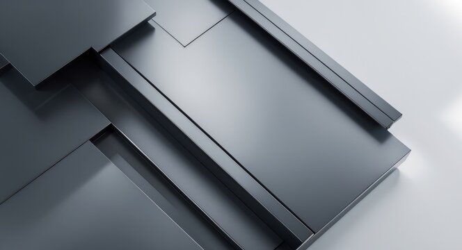 abstract technology background features a sleek gray metal design with