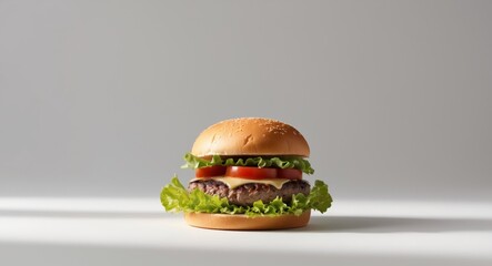 Gourmet Burger Banner with Copy Space for Text