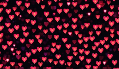 A vibrant pattern of hearts intertwined leaves, creating a dynamic and romantic design.