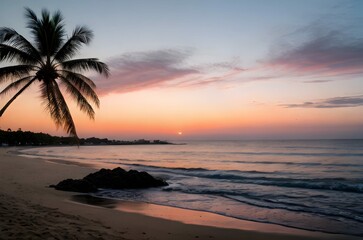 夕焼け, 浜, palm, 木, 海, トロピカル, 海, 空, アイランズ, 太陽, 水, 