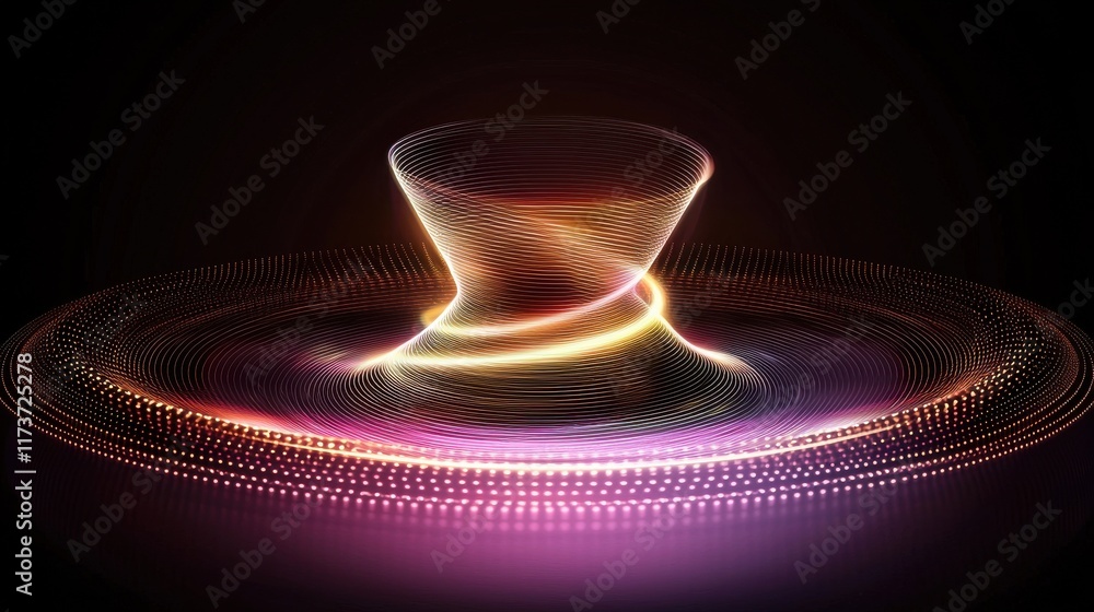 Poster dynamic digital abstract holographic pattern virtual space graphic design futuristic environment aer