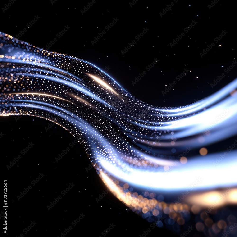 Poster dynamic quantum light beams abstract composition digital environment visual art futuristic viewpoint