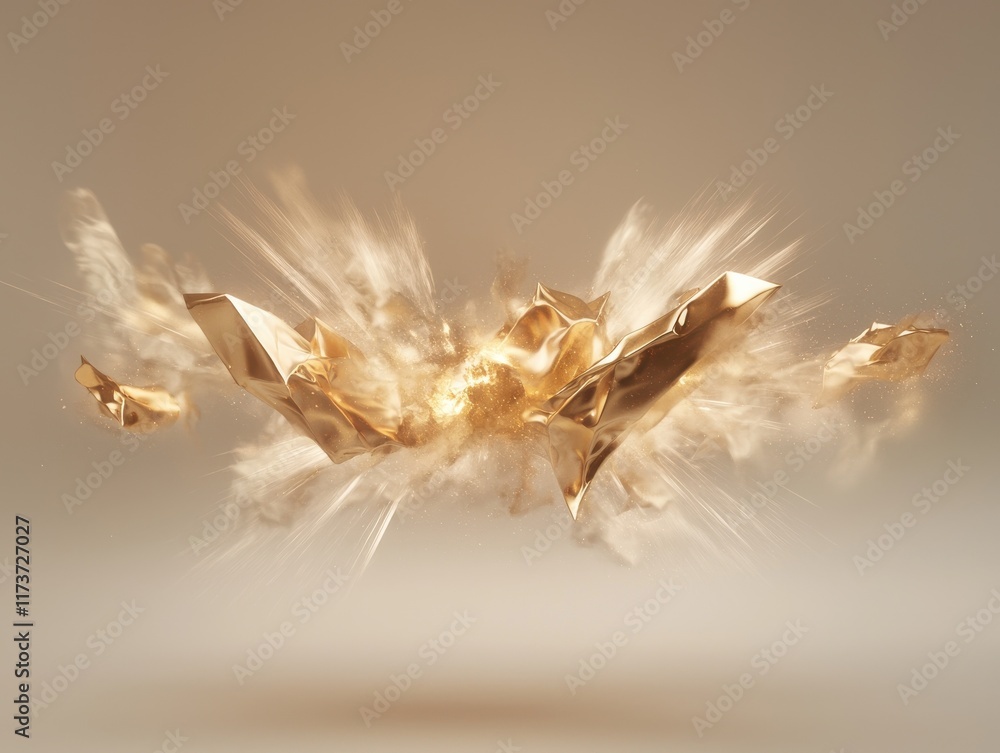 Poster radiant light explosion abstract background digital art creative design studio setting dynamic viewp
