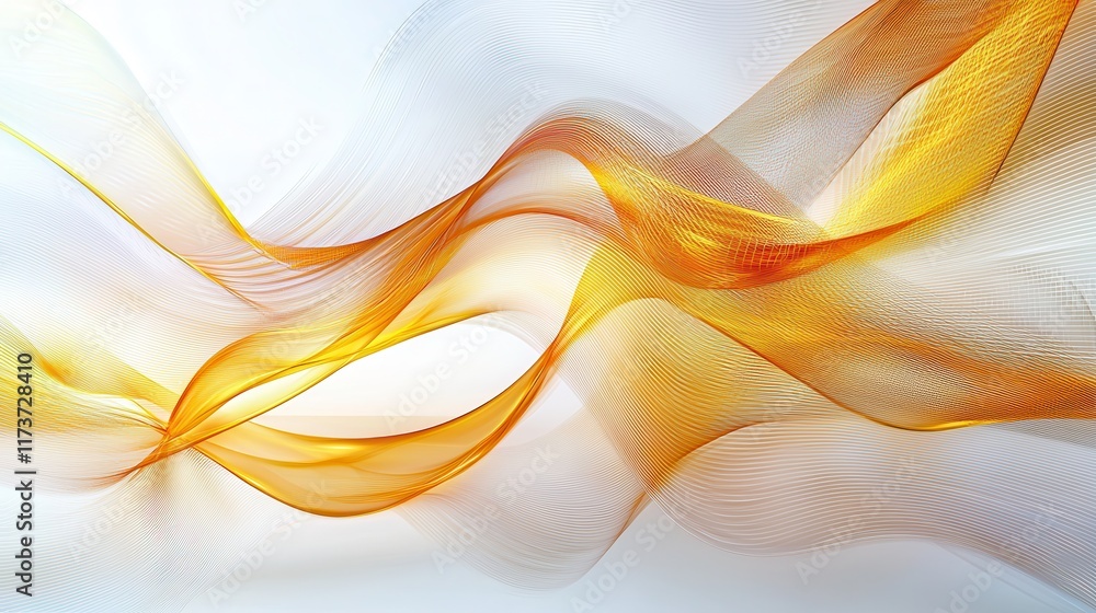 Poster dynamic orange abstract flowing streams digital art sleek environment minimalist viewpoint for creat