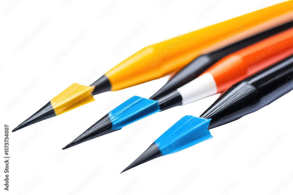 Aufkleber colorful geometric shapes arranged artistically on a white background presenting a modern design aes