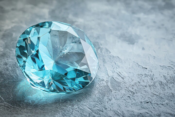 Close-up of shimmering aquamarine gemstone