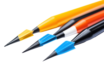 Colorful geometric shapes arranged artistically on a white background presenting a modern design aesthetic ideal for creative projects and branding