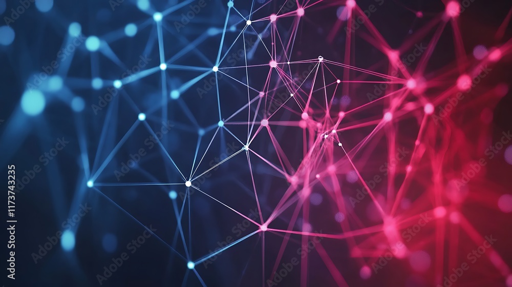 Poster abstract network structure showing interconnections