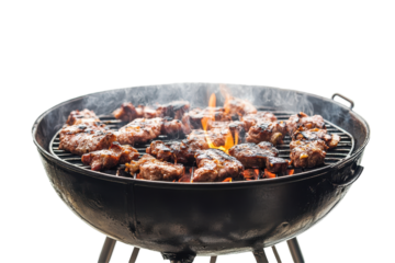 Friends enjoying a barbecue gathering with grilled food and laughter on a sunny day