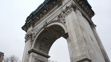 Fototapeta premium Majestic Stone Archway Architectural Detail Close Up
