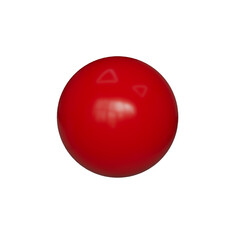 Round red ball isolated on transparent background PNG