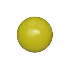 Round yellow ball isolated on transparent background PNG