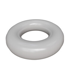 White torus in perspective isolated on transparent background PNG