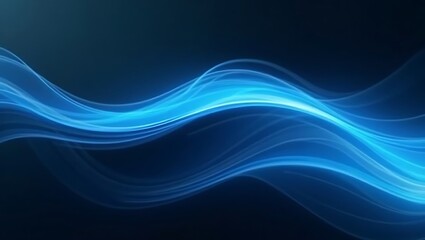 Fototapeta premium Abstract blue wavy background. Generative Ai.