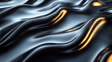 Obraz premium Abstract Dark Blue Waves Flowing Surface Texture.
