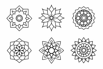 Spiritual Mandala Line Art Illustrations