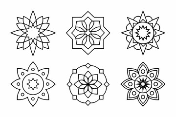 Minimalist Mandala Vector Graphics