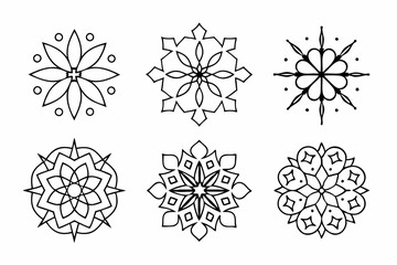 Black-and-White Mandala Design Pack