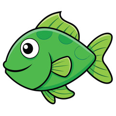 Parrotfish fish isolated flat vector illustration on white background