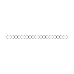 Fototapeta premium Divider border frame circle shape horizontal line vector icon for decorative vintage doodle element for design in vector illustration