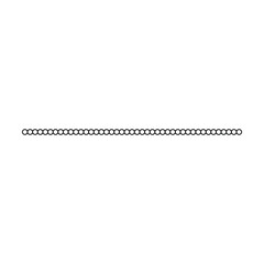 Fototapeta premium Divider border frame circle shape horizontal line vector icon for decorative vintage doodle element for design in vector illustration