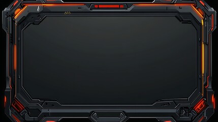 Futuristic Technology Interface Panel Design Frame