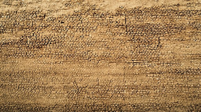 Aged Beige Brick Wall Texture Background