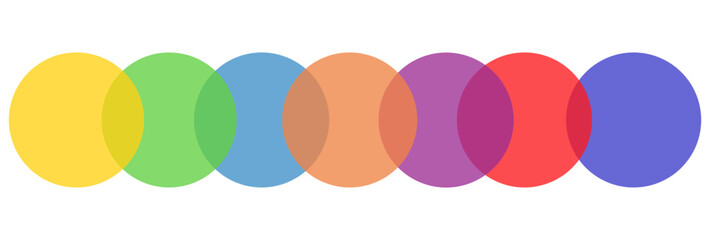 overlapping circles visualize relationships and connections. The Venn diagram includes solid and line charts for easy understanding.  circles are overlapping each other, eps10
