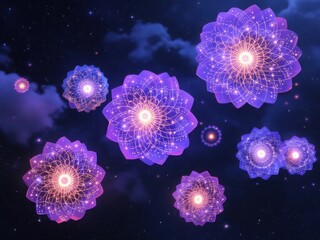 Cosmic Flower Blooms in Space"