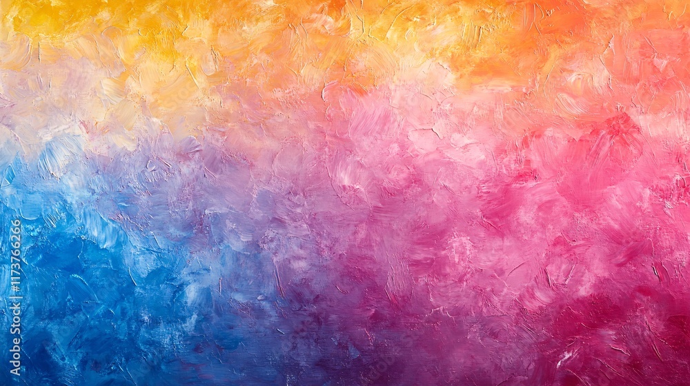 Poster abstract artwork featuring vibrant colors blending in a gradient style