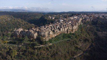 Pitigliano’s Historic Village Amid Rolling Tuscan Countryside
