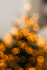 Xmas Bokeh, tło, niewyraźne złote światełka, magia świąt, Boże Narodzenie. 
