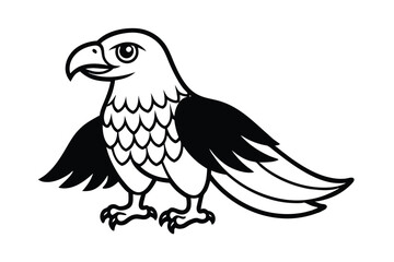 Fototapeta premium cute-eagle-cartoon
