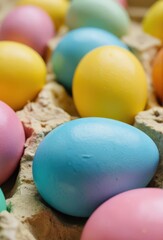 easter eggs in a basket