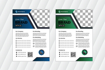 Creative Corporate & Business Flyer Brochure bundle of 2 Template Design, vector template design.