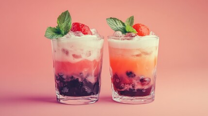 Fresh Artistic Drink Presentation on Soft Background