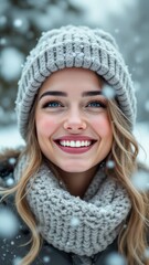 portrait of a woman in winter